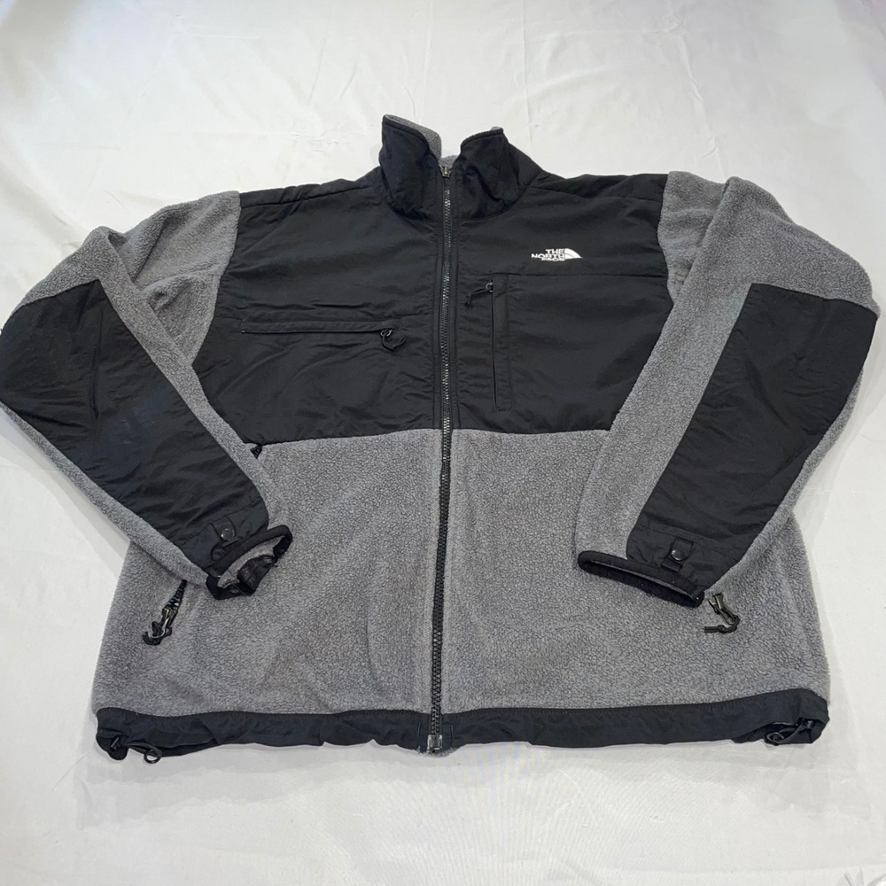 The North Face Denali Polartec Fleece Jacket Mens Medium Grey Black